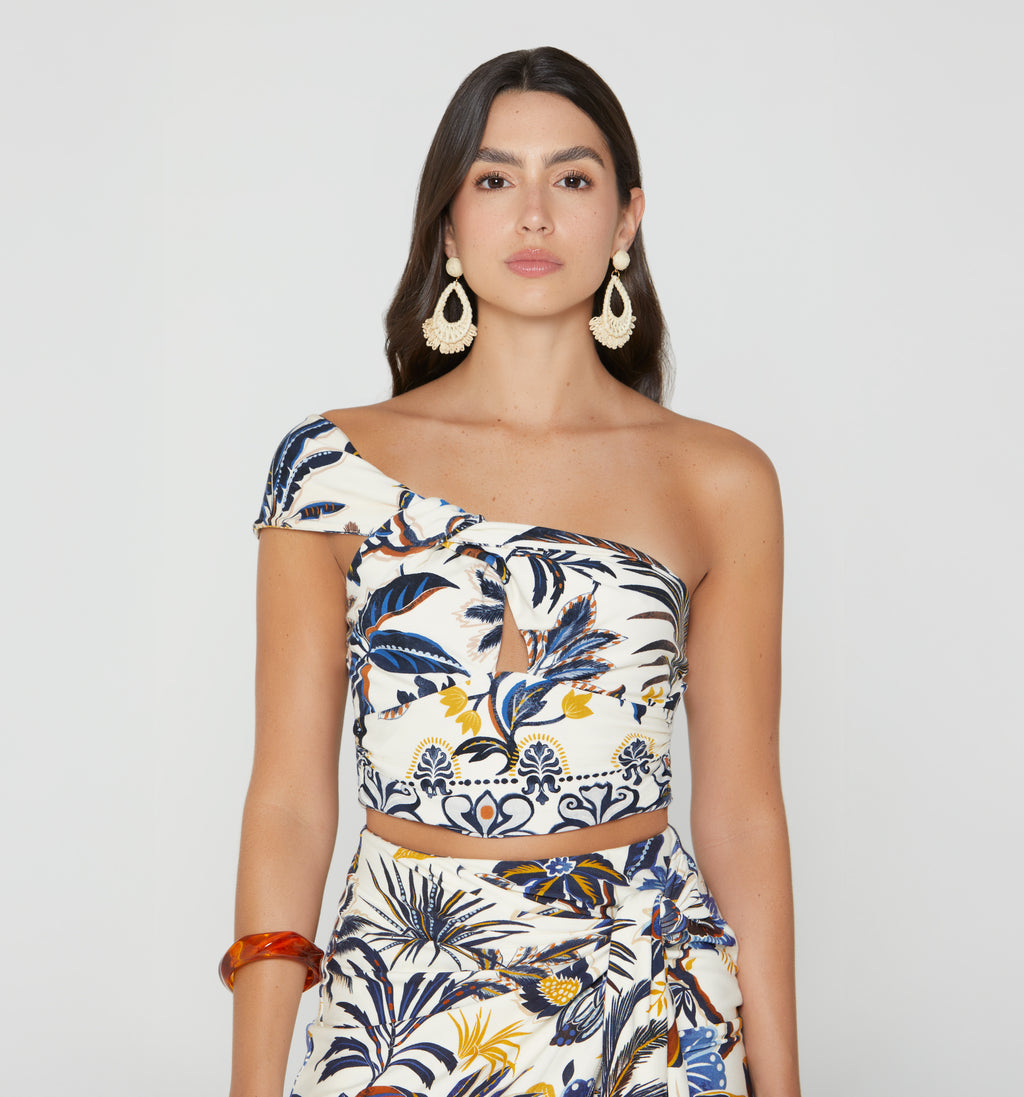 Blusa Crop Un Solo Hombro