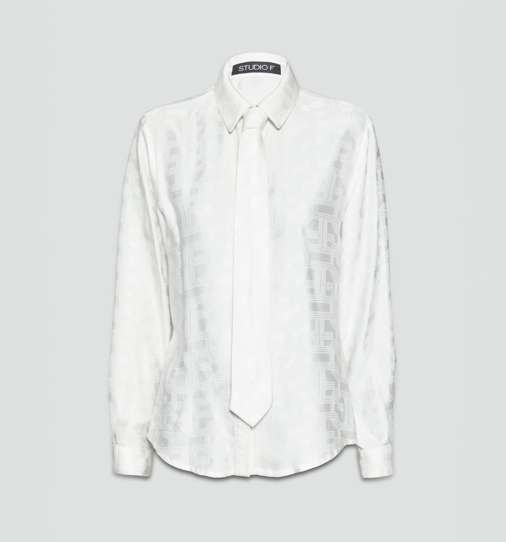 Blusa Camisera Con Corbata