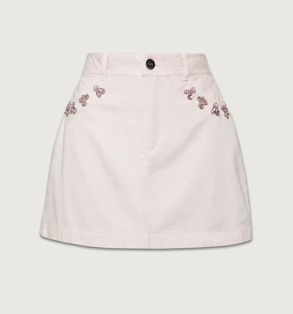 Falda Corta Con Cristales
