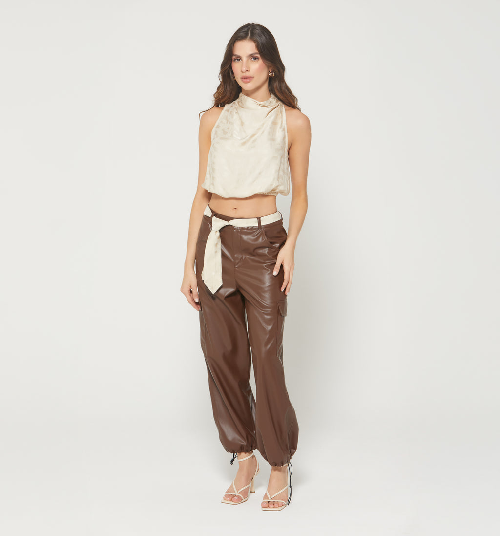 Pantalon Barrel,Bolsillos Cargo