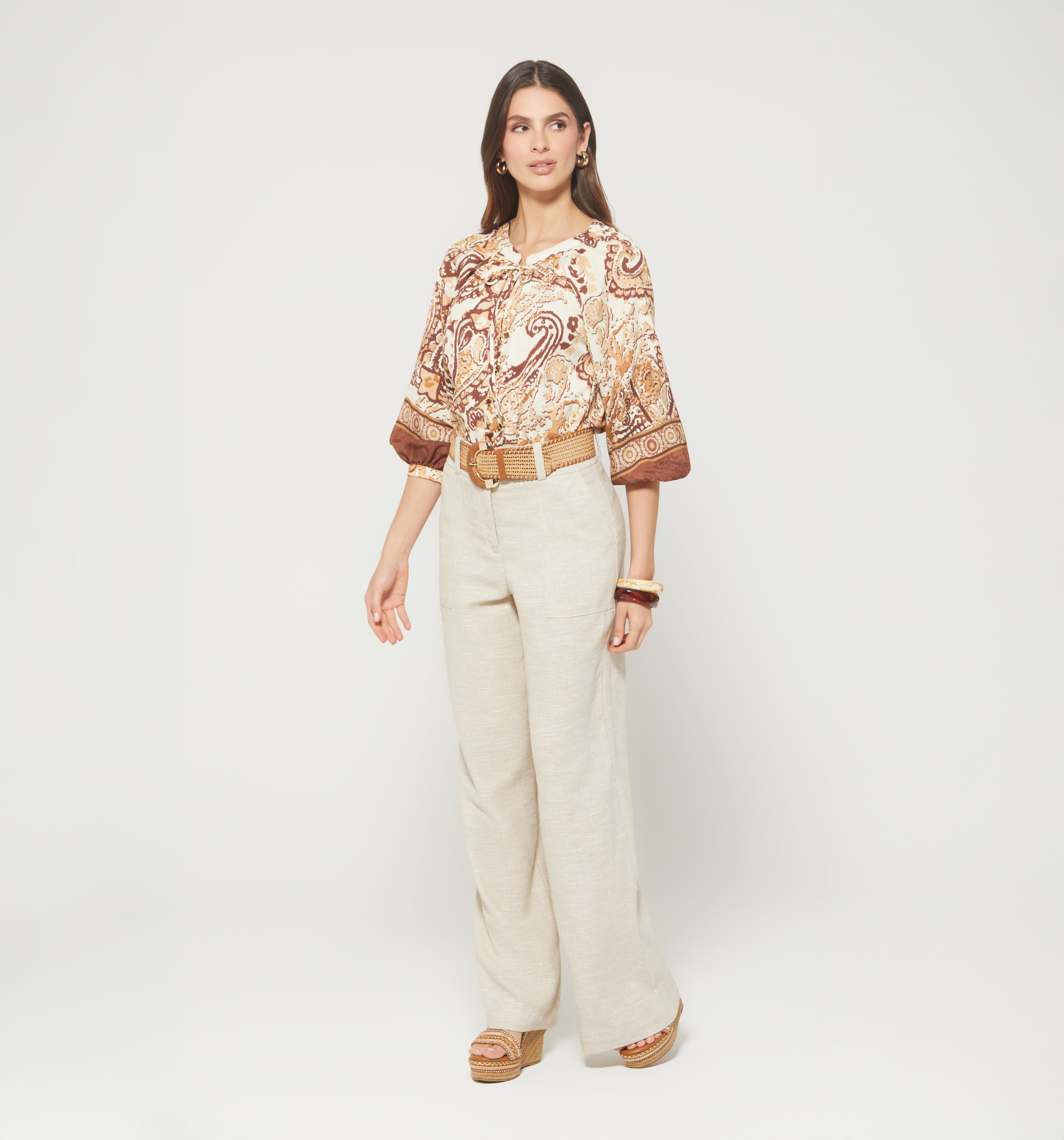 Pantalon Tiro Alto Con Insumo