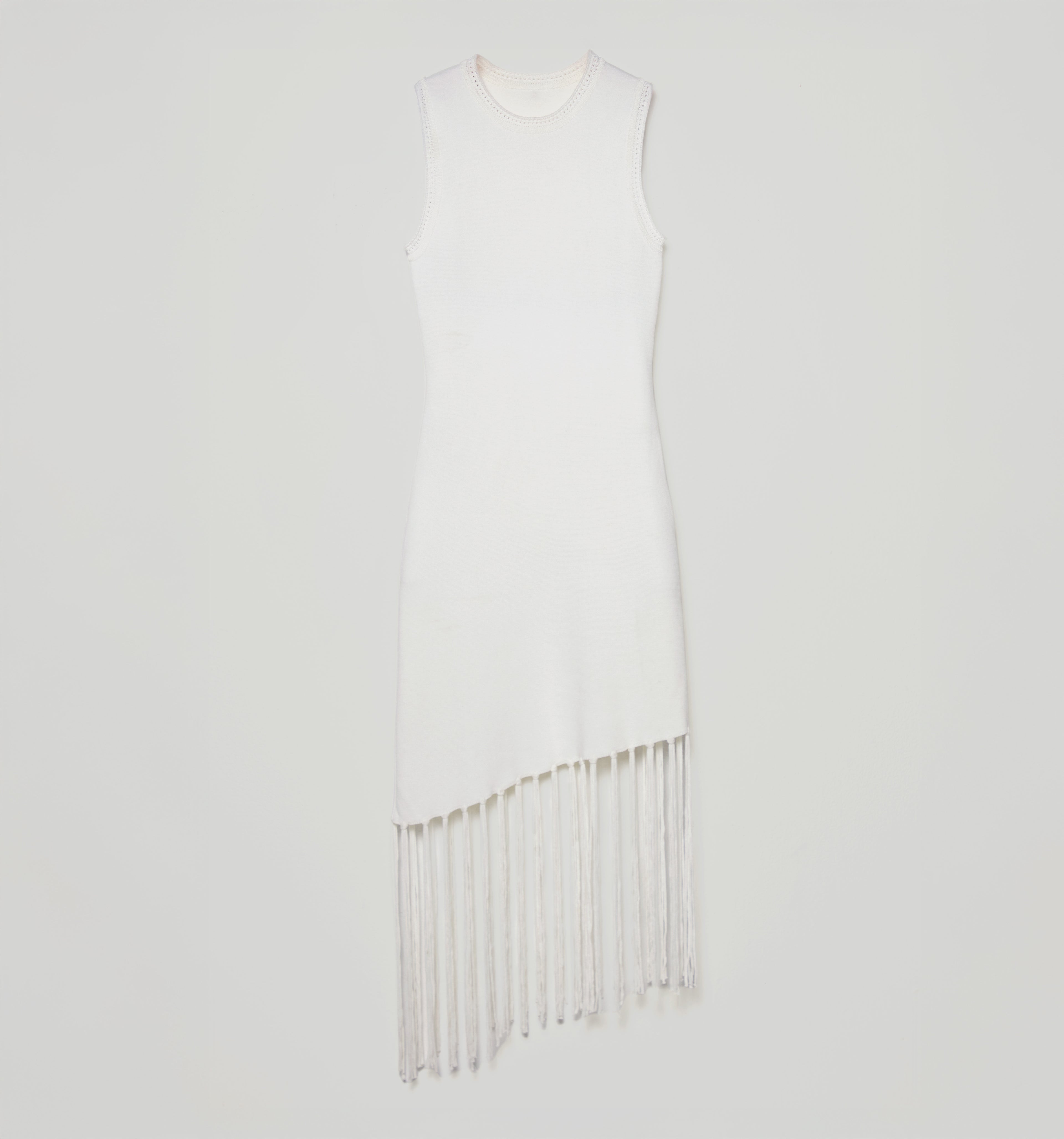 Vestido Corto Asimétrico Flecos